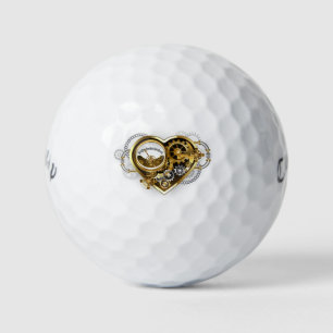 Steampunkherz mit Manometer Golfball