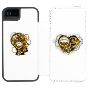 Steampunkherz mit Manometer Incipio Watson™ iPhone 5 Geldbörsen Hülle