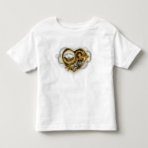Steampunkherz mit Manometer Kleinkind T-shirt