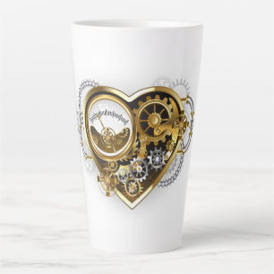 Steampunkherz mit Manometer Milchtasse