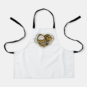 Steampunkherz mit Manometer Schürze