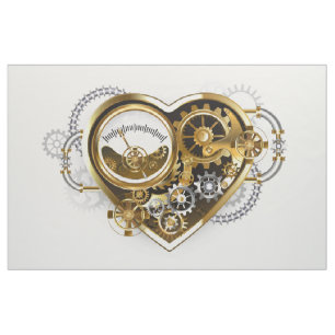 Steampunkherz mit Manometer Stoff