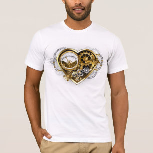Steampunkherz mit Manometer T-Shirt
