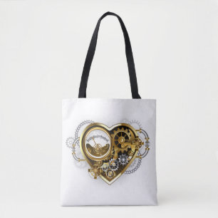 Steampunkherz mit Manometer Tasche