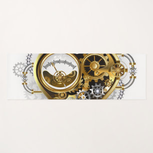 Steampunkherz mit Manometer Yogamatte