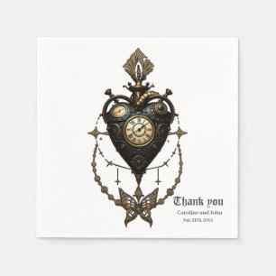 Steampunkherz Serviette