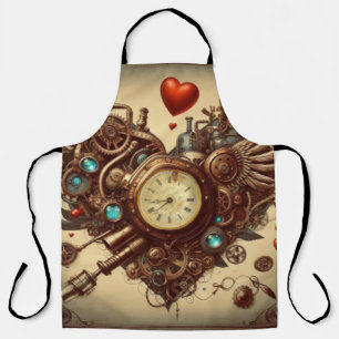 Steampunkherz/Valentinstag Schürze