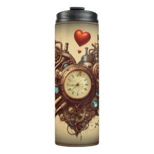Steampunkherz/Valentinstag Thermosbecher