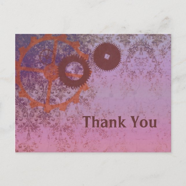 Steampunkin abstrakt danke Postcard Postkarte (Vorderseite)