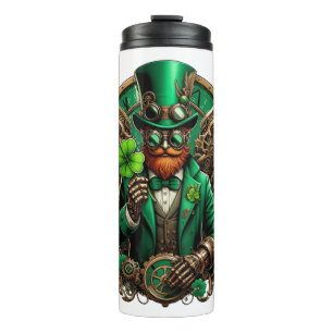 Steampunkklee am St. Patrick's Day Thermosbecher
