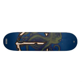 Steampunkoktopus über Anker Skateboard