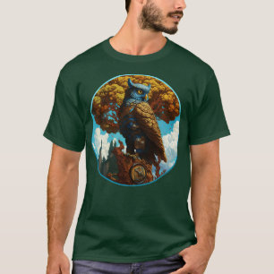 Steampunkowl von einem Baum T-Shirt