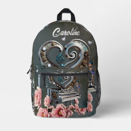 Steampunkpiano mit Herz Bedruckter Rucksack