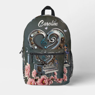 Steampunkpiano mit Herz Bedruckter Rucksack