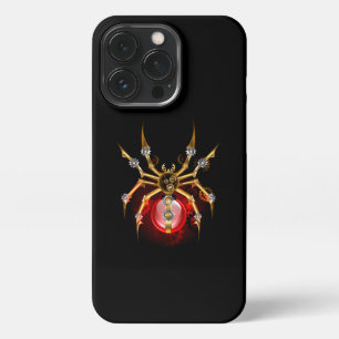 Steampunkspinne auf schwarz iPhone 13 pro hülle