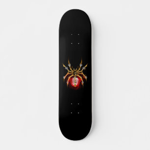 Steampunkspinne auf schwarz skateboard