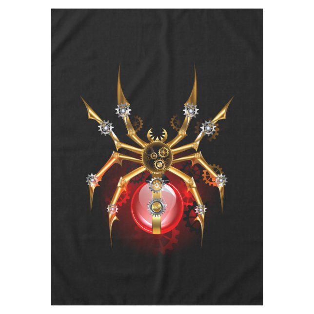 Steampunkspinne auf schwarz tischdecke (Vorderseite)