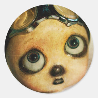 Steampunksticker Runder Aufkleber