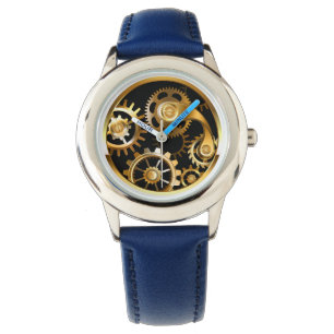 Steampunkuhr mit mechanischer Libelle Armbanduhr