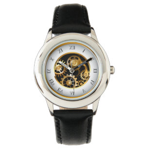 Steampunkuhr mit mechanischer Libelle Armbanduhr