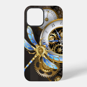 Steampunkuhr mit mechanischer Libelle iPhone 12 Pro Hülle