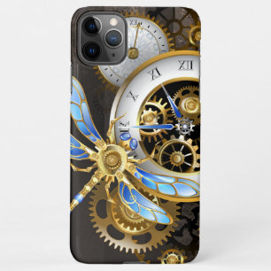 Steampunkuhr mit mechanischer Libelle iPhone 11Pro Max Hülle