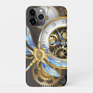 Steampunkuhr mit mechanischer Libelle iPhone 11Pro Hülle