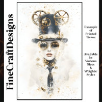 Steampunkweibchen in Top Hat & Goggles Q2 Decoupag