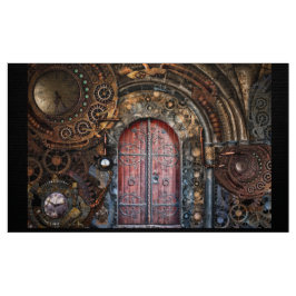 Steampunkzeit Eintritt Uhrengetriebe Türfett 1/4 Stoff