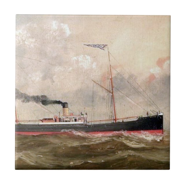 Steamship Louise 1800s Fliese (Vorderseite)