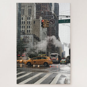Steamy Day New York City NYC Yellow Taxi Cab