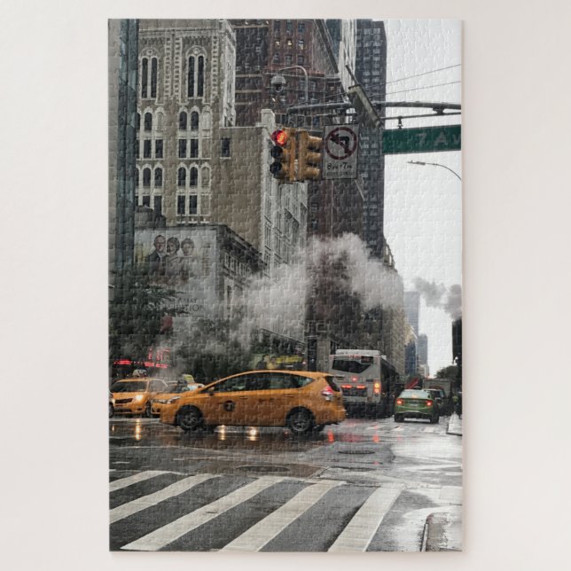 Steamy Day New York City NYC Yellow Taxi Cab (Vertikal)