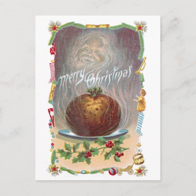 Steamy Plum Pudding Vintage Weihnachten (Vorderseite)