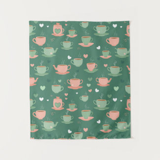 Steamy Sips Wandteppich