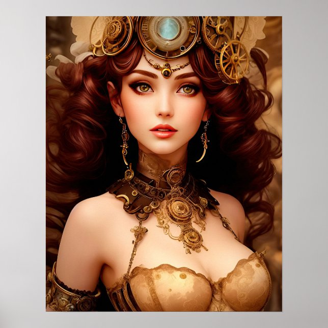 STEAMY STEAMPUNK LADY POSTER (Vorne)