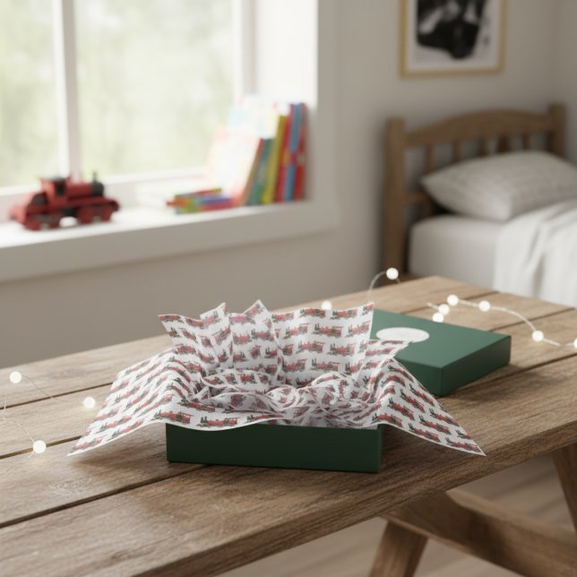 Steamzug Seidenpapier (Red Steam Train Tissue Paper)