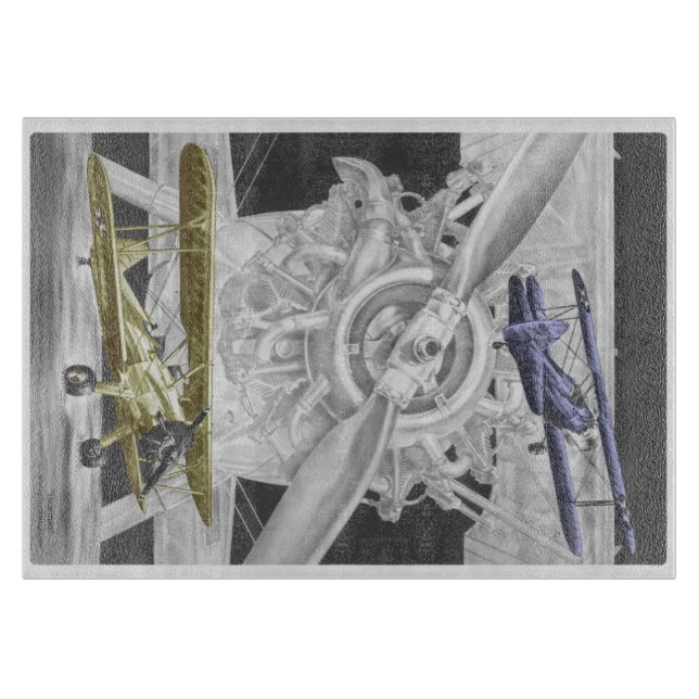 Stearman Biplane Schneidebrett (Vorderseite)