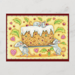 Stechen des Fruitcake Niedlichen Weihnachten