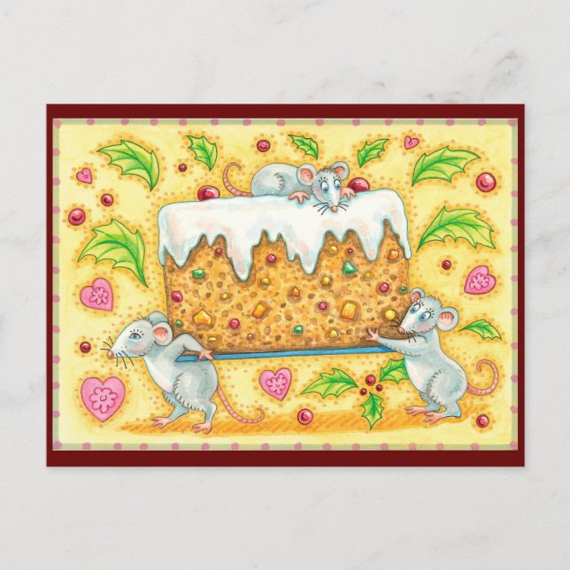 Stechen des Fruitcake Niedlichen Weihnachten (Vorderseite)