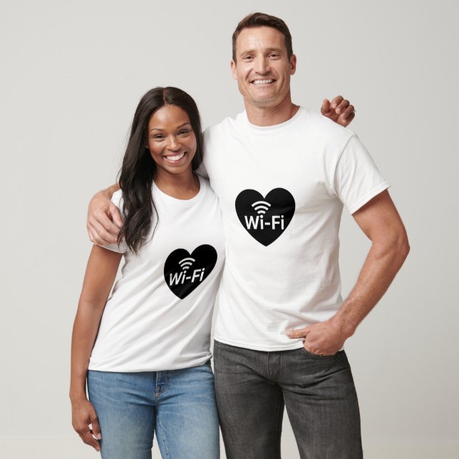 Stechen Sie mein Wifi-Paar T-Shirt (Unisex)