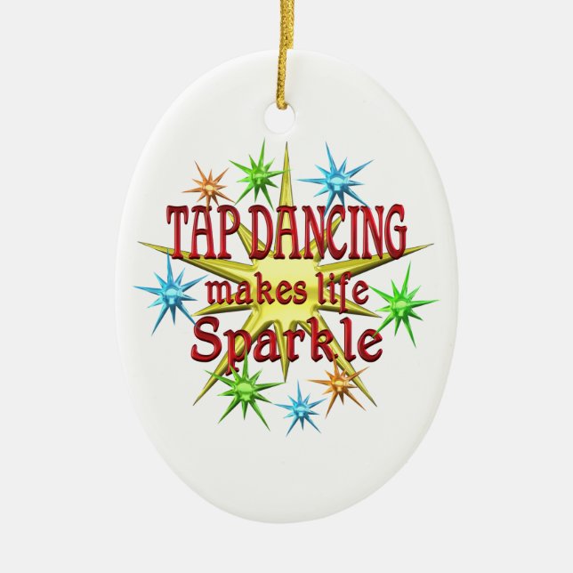 Stechen Sie Tanzen-Glitzern an Keramikornament (Vorne)