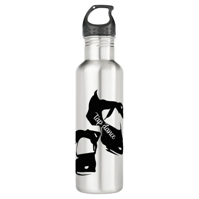 Stechen Sie Tanzschuhe anstechen Tänzer an Edelstahlflasche (Vorderseite)