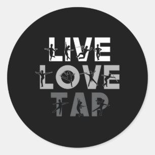Stechend Tanz Live Liebe Stich Tanz Runder Aufkleber