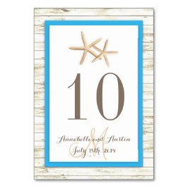 Stechfisch Whitewusch Wood Beach Tropical Wedding Tischnummer