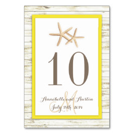 Stechfisch Whitewusch Wood Beach Tropical Wedding Tischnummer