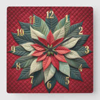 Stechmuster Poinsettia Rot