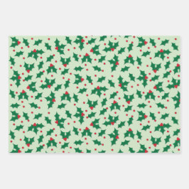 Stechpalme Geschenkpapier Set