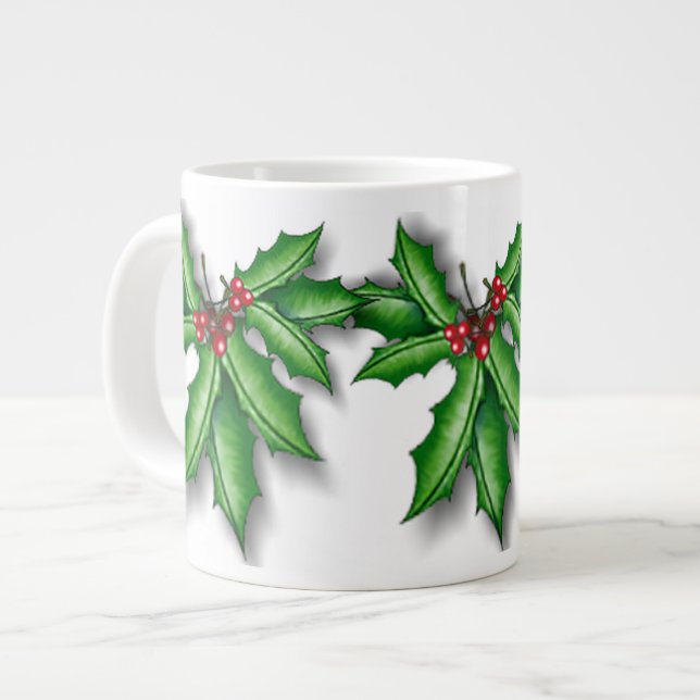Stechpalme und Beeren-Tasse 20 Jumbo-Tasse (Vorderseite Links)