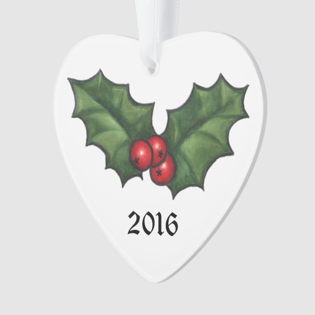 Stechpalmen-Blätter und -beeren Ornament (Vorderseite)