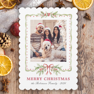 Stechpalmen-Grün-Bogen 1 Foto Familie Weihnachten